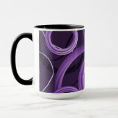 Tasse de designer abstrait violet (Gauche)