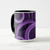 Tasse de designer abstrait violet (Devant gauche)