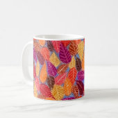 Tasse de dessin de feuilles de feuillage d'automne (Devant gauche)
