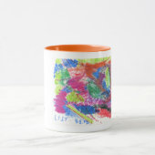 tasse de dessin de lis (Centre)