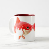 Tasse de deux poissons rouges (Devant gauche)