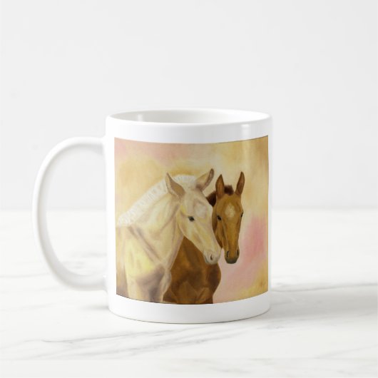 Tasse de deux poulains (Gauche)