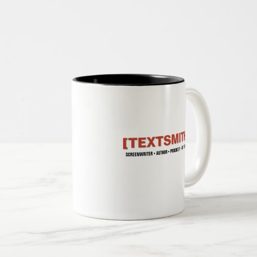 Tasse de deux tons - logo [TEXTSMITH] (Devant droit)