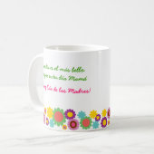 Tasse de Dia de las Madres Foto Taza (Devant gauche)