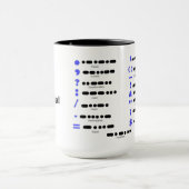 Tasse de diagramme de ponctuation de code de Mose (Centre)