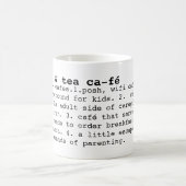 tasse de dictionnaire de dégringolade et de café (Centre)