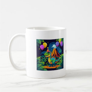 Tasse de dinosaure éditable 'Hurler plus, s'inquié