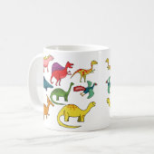 tasse de dinosaure, types de dinosaure, cadeau de (Devant gauche)