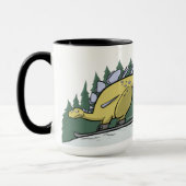 Tasse de dinosaures de ski (Gauche)
