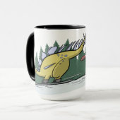 Tasse de dinosaures de ski (Devant gauche)