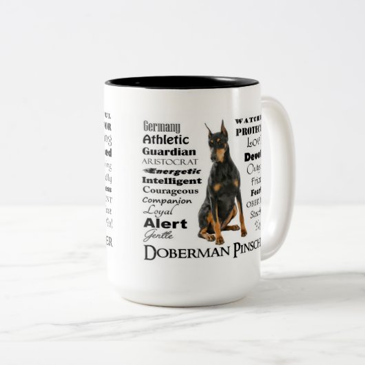 Tasse de dobermann (Devant droit)