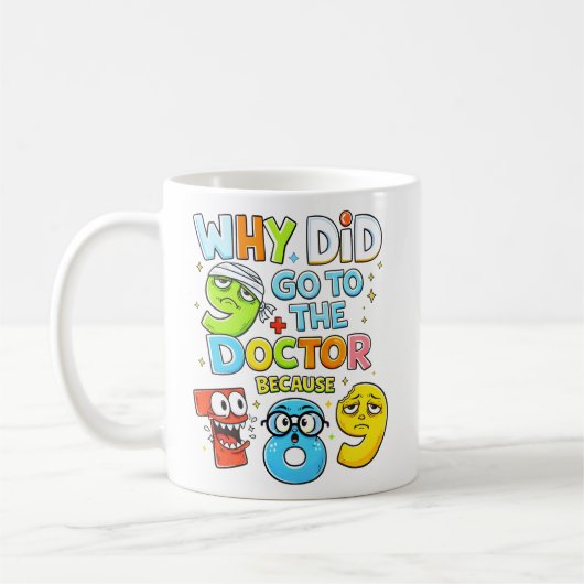 Tasse de docteur de blague de maths drôle de nombr (Gauche)