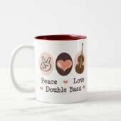 Tasse de double basse d'amour de paix (Gauche)