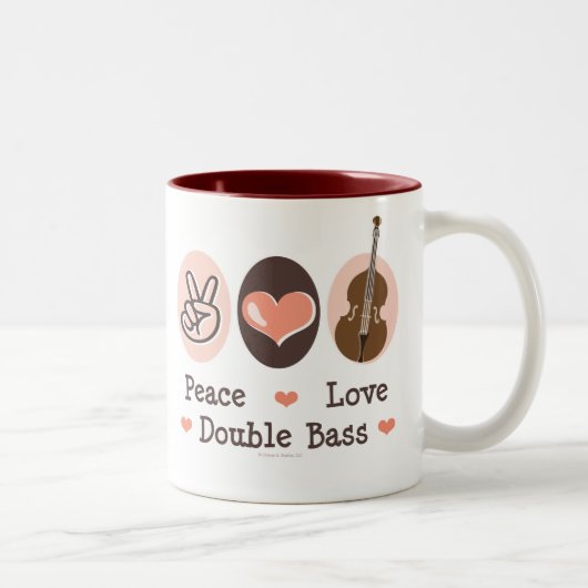 Tasse de double basse d'amour de paix (Droit)