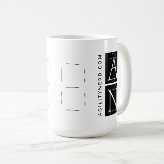 Tasse de "double boîte" d'AgilityNerd (Devant droit)