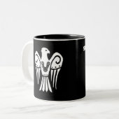 Tasse de double image de clan de Snowhawk (Devant gauche)