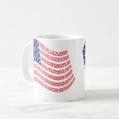Tasse de drapeau de déclaration d'indépendance (Devant gauche)