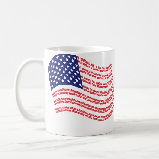 Tasse de drapeau de déclaration d'indépendance (Gauche)