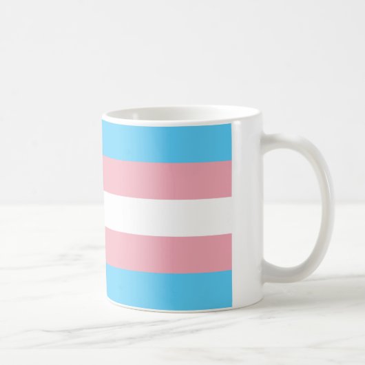 Tasse de drapeau de fierté de transsexuel (Droite)