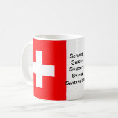 Tasse de drapeau de la Suisse (Devant gauche)