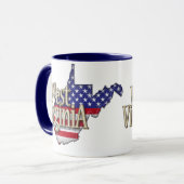 Tasse de drapeau de la Virginie Occidentale (Devant gauche)