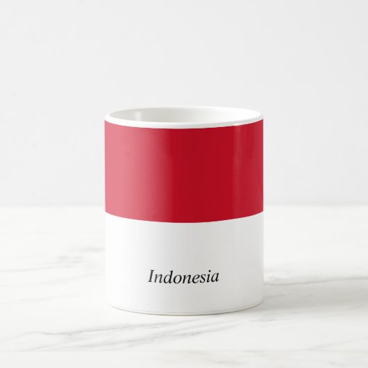 Tasse de drapeau de l'Indonésie (Centre)