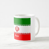 Tasse de drapeau de l'Iran (Devant droit)