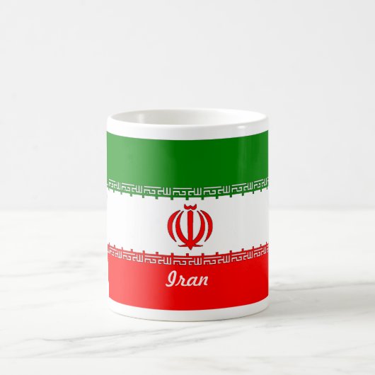 Tasse de drapeau de l'Iran (Centre)