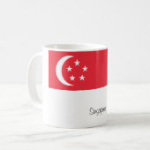 Tasse de drapeau de Singapour (Devant gauche)
