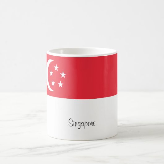 Tasse de drapeau de Singapour (Centre)
