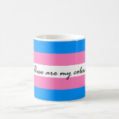 Tasse de drapeau de transsexuel (Centre)