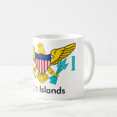 Tasse de drapeau d'état des Îles Vierges (Devant droit)