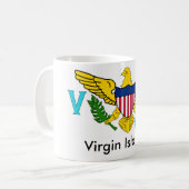 Tasse de drapeau d'état des Îles Vierges (Devant gauche)