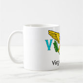 Tasse de drapeau d'état des Îles Vierges (Gauche)