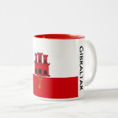 Tasse de drapeau du Gibraltar (Devant droit)