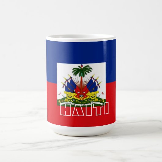 Tasse de drapeau du Haïti (Centre)