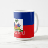 Tasse de drapeau du Haïti (Devant droit)