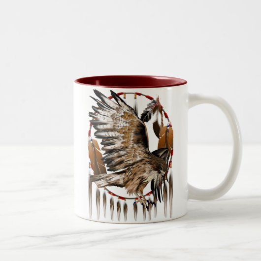 Tasse de Dreamcatcher de faucon de vol (Droit)