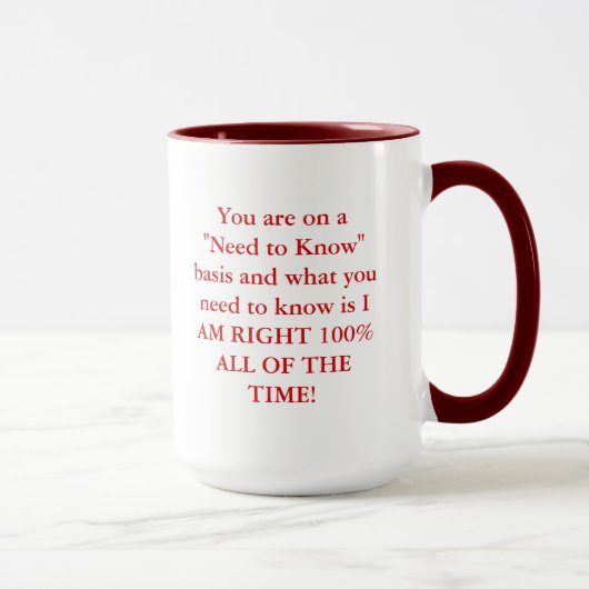 TASSE DE DROITE DE 100% TOUT LE TEMPS (Droite)