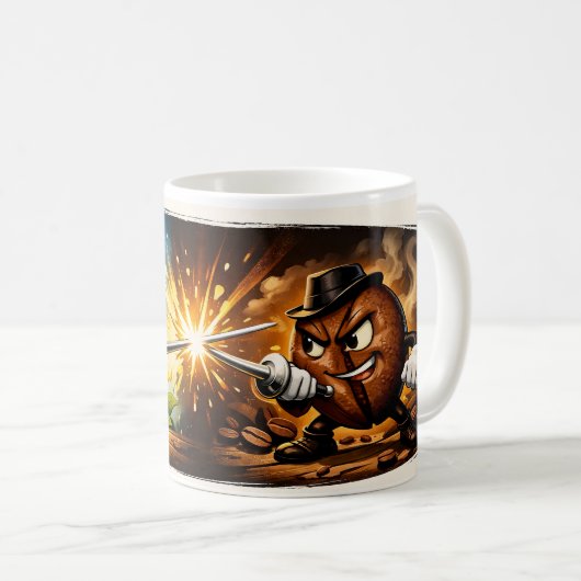 Tasse de duel citron contre café – Tasse FunnClass (Devant droit)