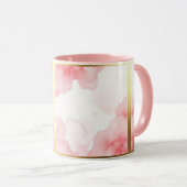 Tasse de Dusty Rose Sprinkled Gold Frame (Devant droit)