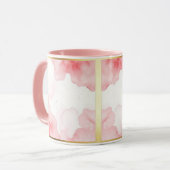 Tasse de Dusty Rose Sprinkled Gold Frame (Devant gauche)