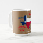 Tasse de faits intéressants sur l'État du Texas (Devant gauche)