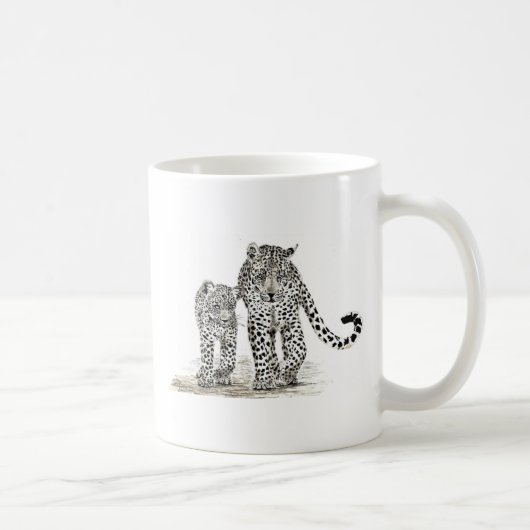 Tasse de famille de léopard (Droite)