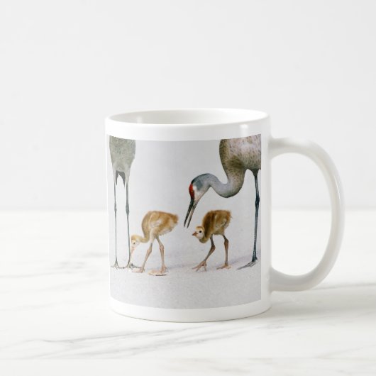 Tasse de Famiy de grue de Sandhill (Droite)