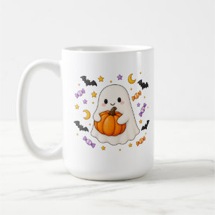 Tasse de fantôme d'Halloween mignon étreignant une