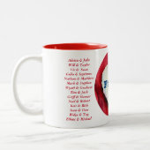 Tasse de Fanyon Valentine avec des noms de couples (Gauche)