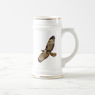 Tasse de faucon coupée la queue par rouge