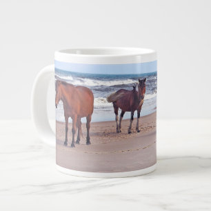 Tasse de faune, chevaux sauvages