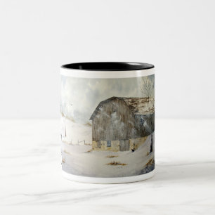 Tasse de ferme d'hiver